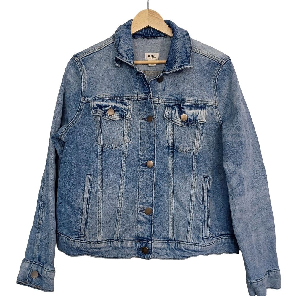 ANA Jean Jacket Blue Indigo Trucker Denim Women's L